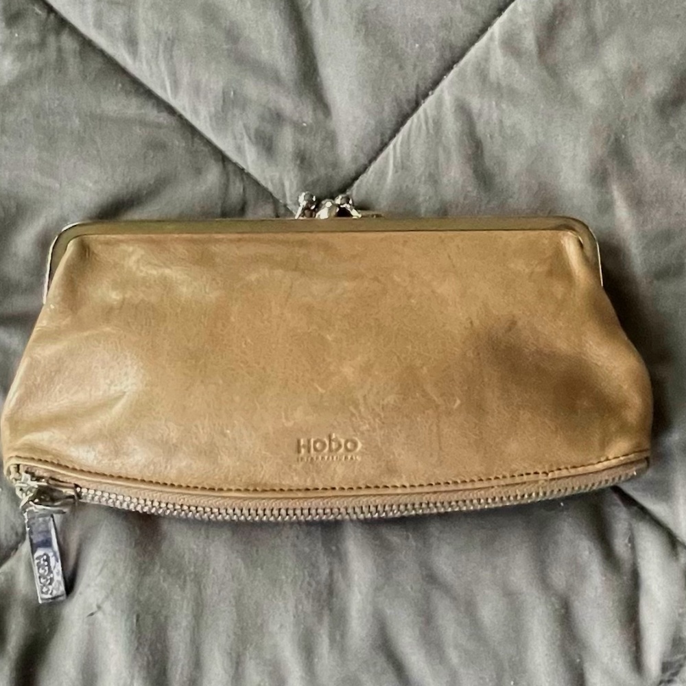 HOBO Tan Leather Clutch